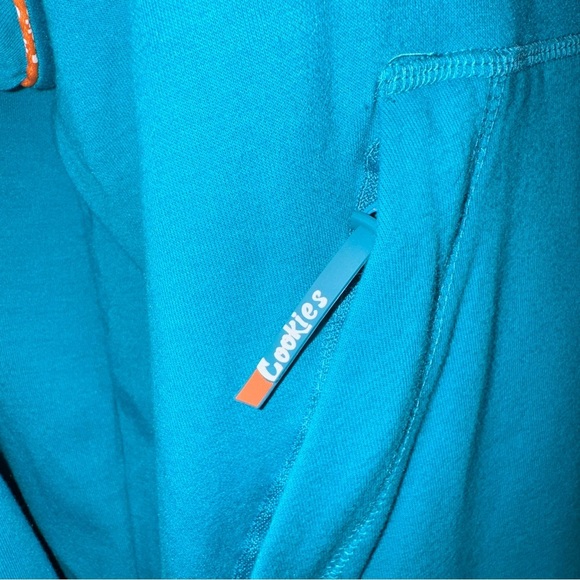 Cookies brand blue/yellow hoodie. Worn once!!  Great gift! EUC. Size L 🍪 - Picture 4 of 12